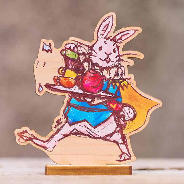 モクリルスタンド｜白うさぎ（お茶会準備）